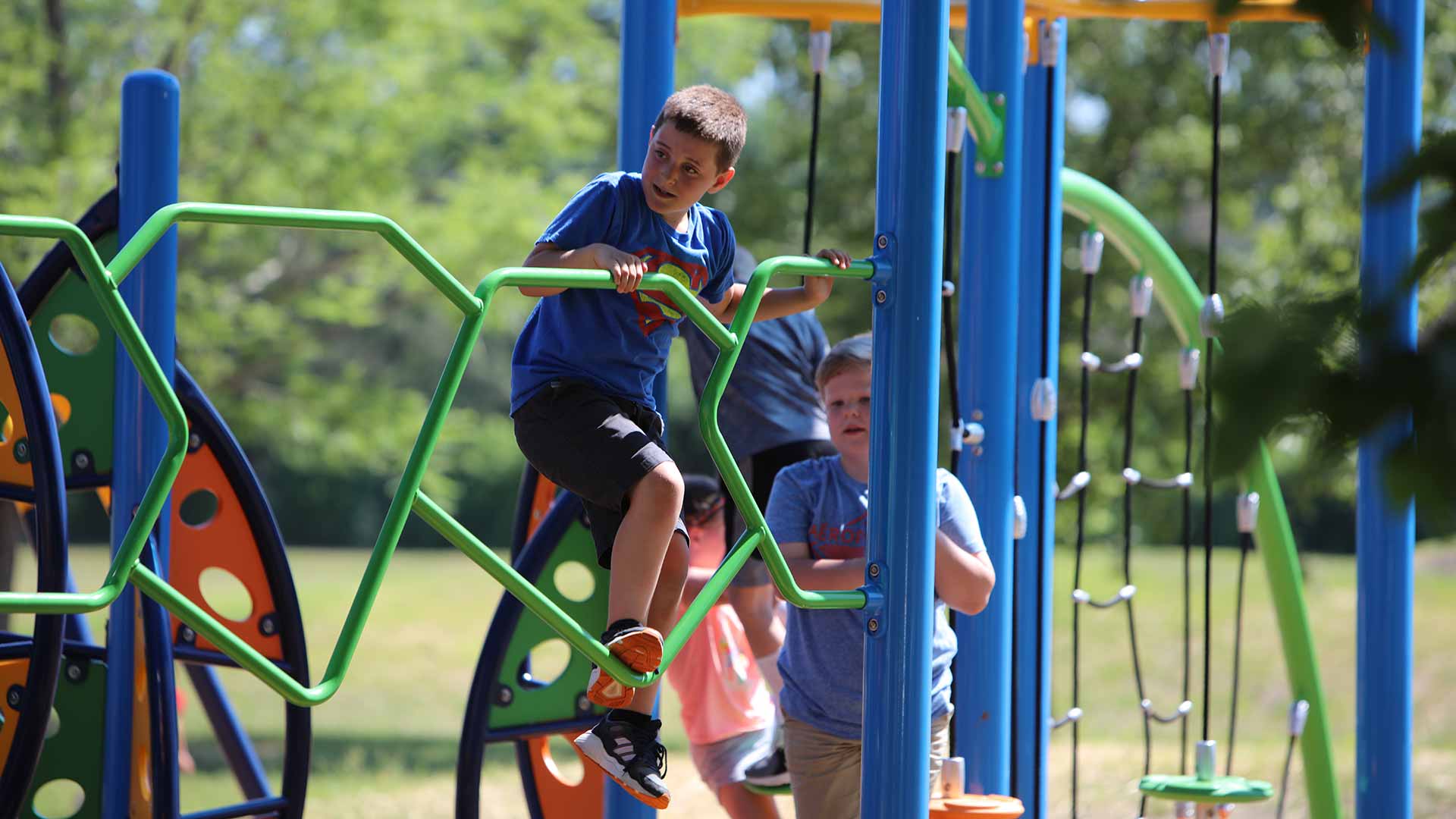 children playing on a playground