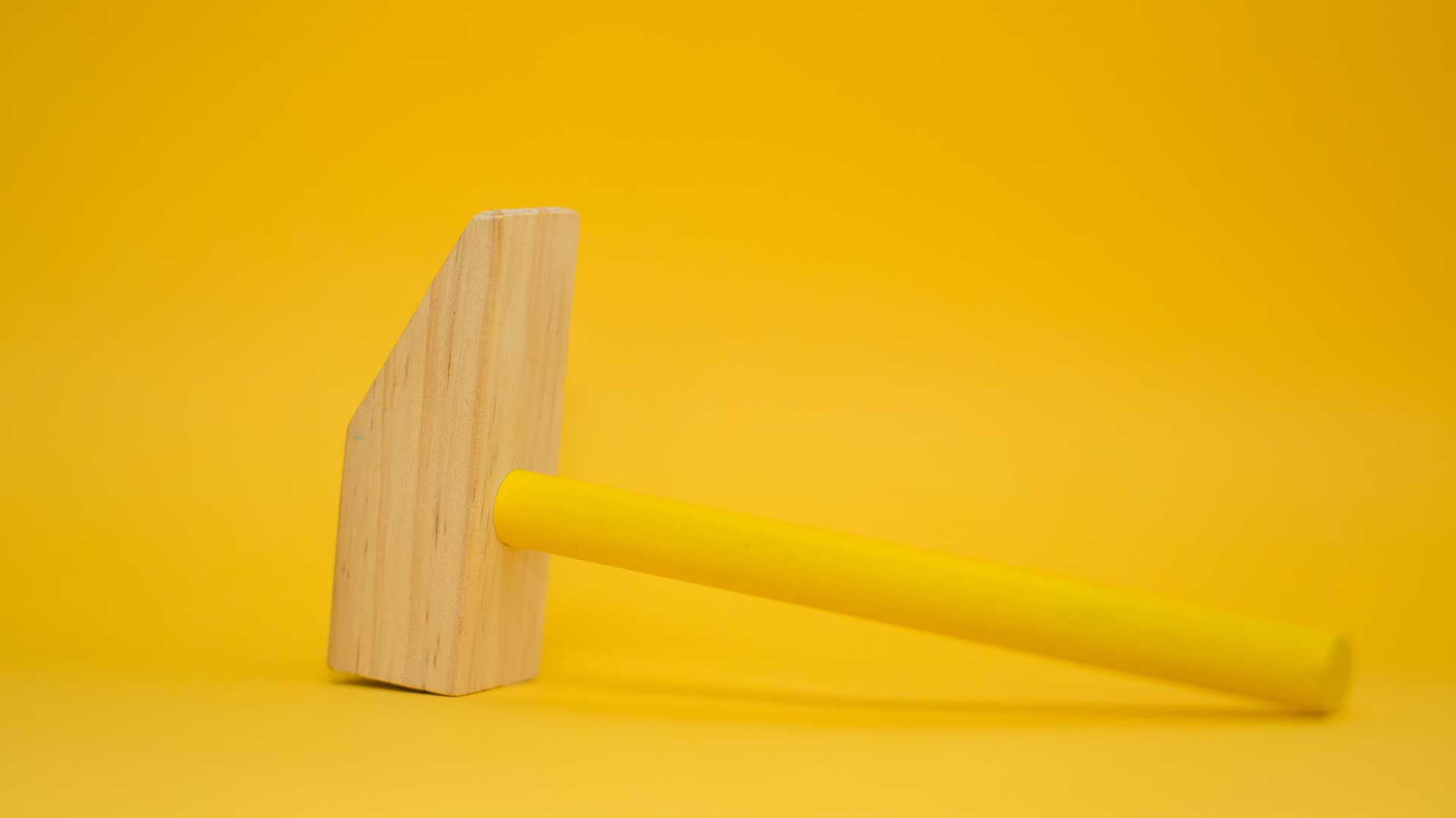 kids wooden hammer for building outside