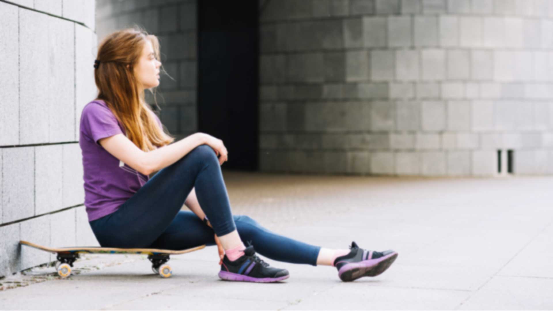 Active Teen at Skate Park