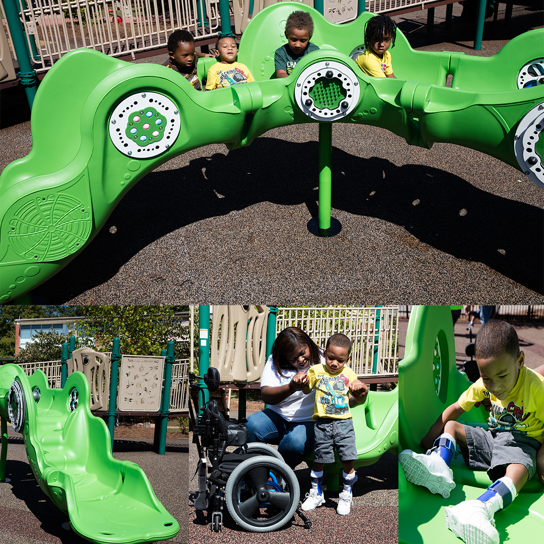 Children climbing on Sensory Arch Climber