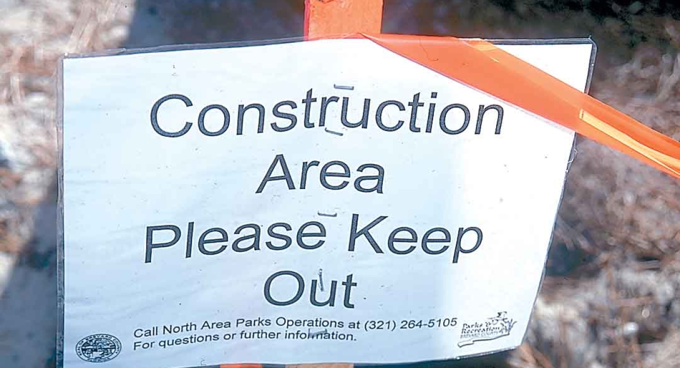 Playground construction sign