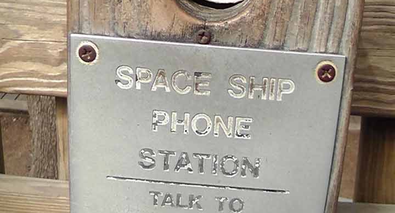 Hemisfair Park Playground - phone line to The Armadillo