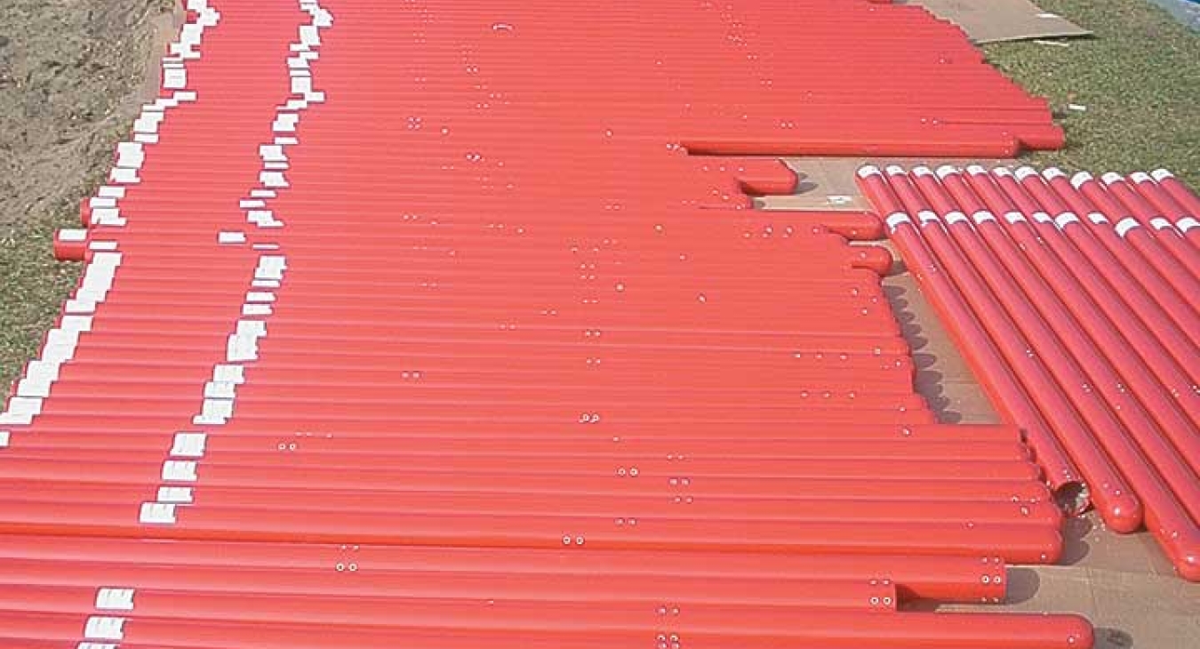 212 upright posts and almost 200 decks