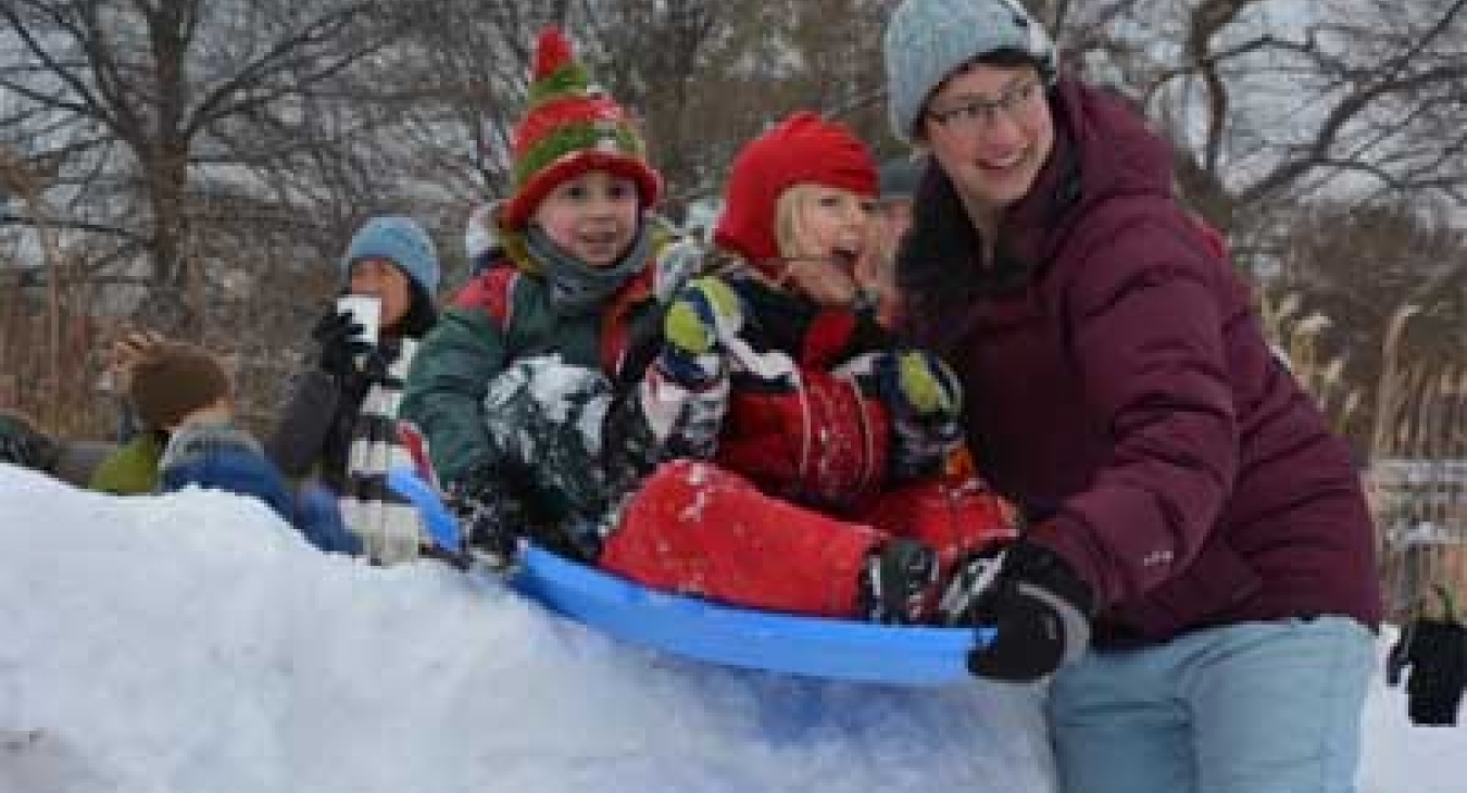 Sledding at Fire and Ice Event - Anarchy Zone