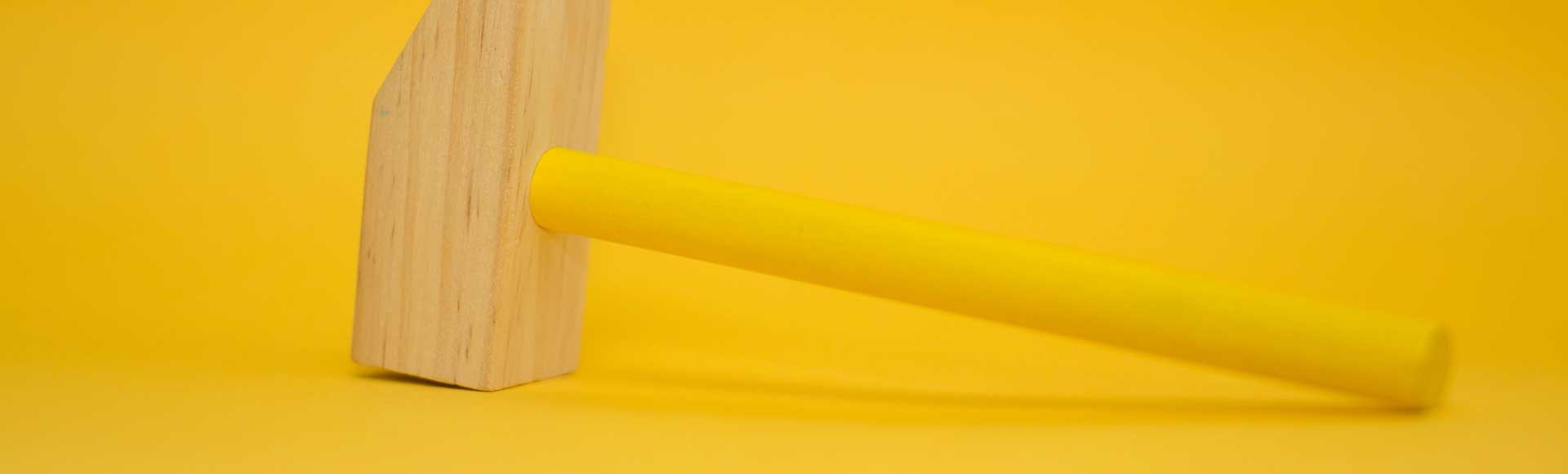 kids wooden hammer for building outside